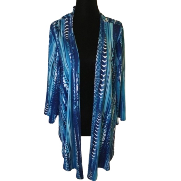 Penningtons Blue Open Front Cardigan Size 1X - Picture 1 of 5